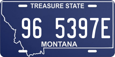 MT license plate 965397E