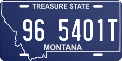 MT license plate 965401T