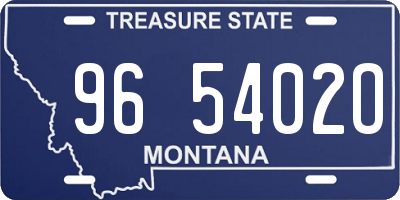 MT license plate 965402O