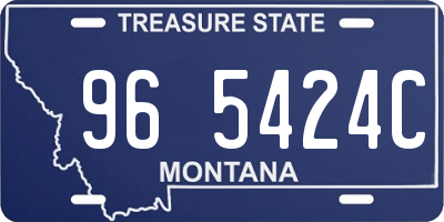 MT license plate 965424C