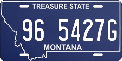 MT license plate 965427G