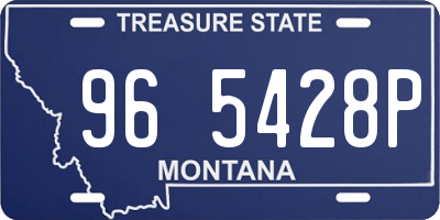 MT license plate 965428P
