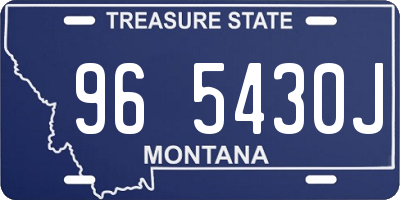 MT license plate 965430J