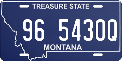 MT license plate 965430Q