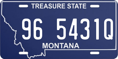 MT license plate 965431Q