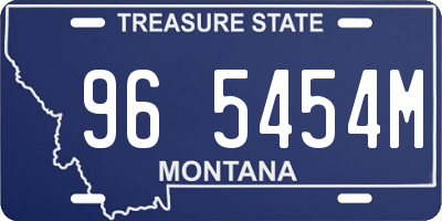 MT license plate 965454M
