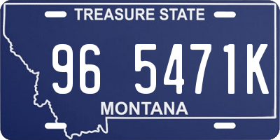 MT license plate 965471K