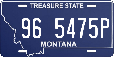 MT license plate 965475P