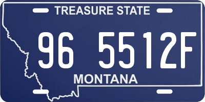 MT license plate 965512F