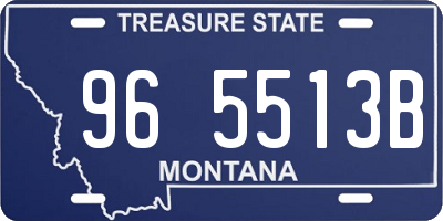 MT license plate 965513B