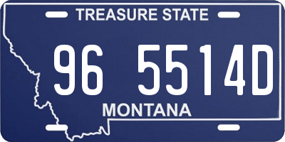 MT license plate 965514D