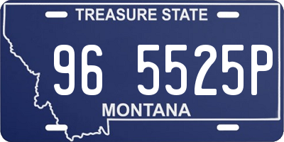 MT license plate 965525P
