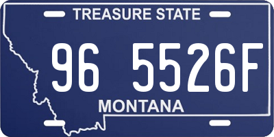 MT license plate 965526F