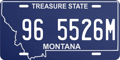 MT license plate 965526M