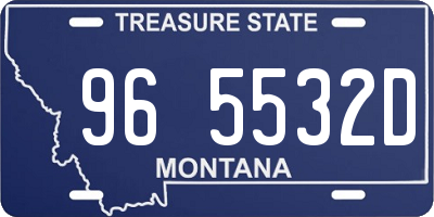 MT license plate 965532D