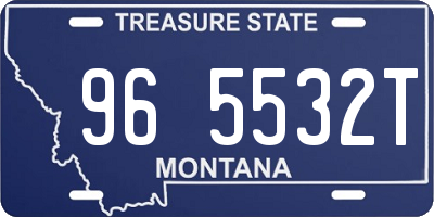 MT license plate 965532T