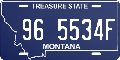 MT license plate 965534F