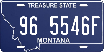 MT license plate 965546F