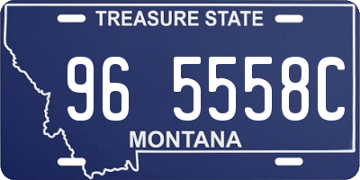 MT license plate 965558C