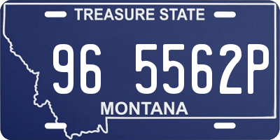 MT license plate 965562P