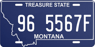 MT license plate 965567F