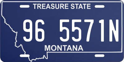 MT license plate 965571N