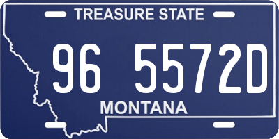 MT license plate 965572D