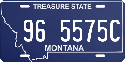 MT license plate 965575C