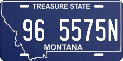 MT license plate 965575N