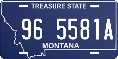 MT license plate 965581A