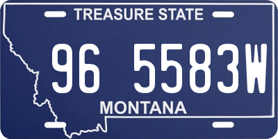 MT license plate 965583W