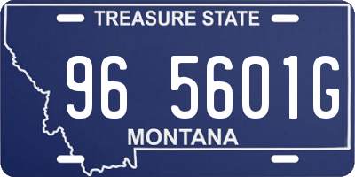MT license plate 965601G