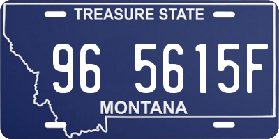 MT license plate 965615F