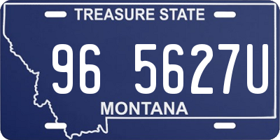 MT license plate 965627U