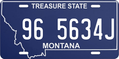 MT license plate 965634J