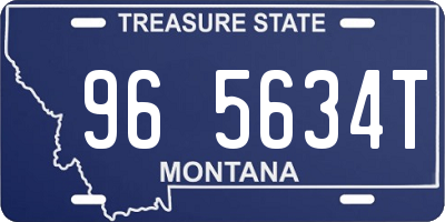 MT license plate 965634T