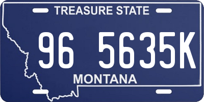 MT license plate 965635K
