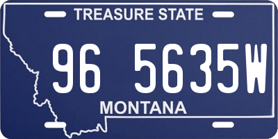 MT license plate 965635W