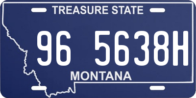 MT license plate 965638H