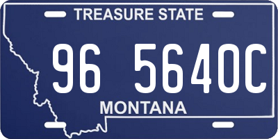 MT license plate 965640C
