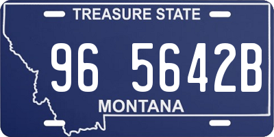 MT license plate 965642B