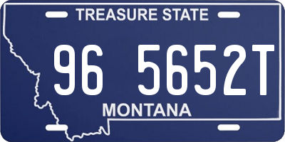 MT license plate 965652T