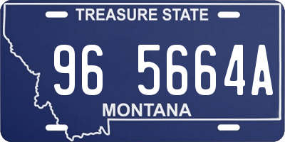 MT license plate 965664A