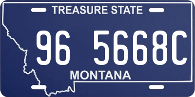 MT license plate 965668C
