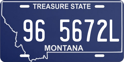 MT license plate 965672L