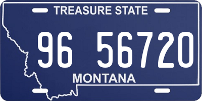 MT license plate 965672O