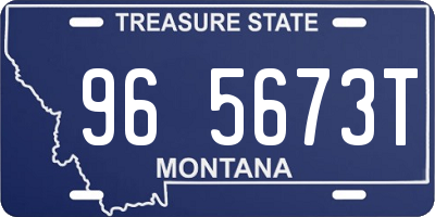 MT license plate 965673T
