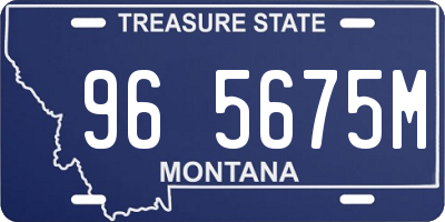 MT license plate 965675M