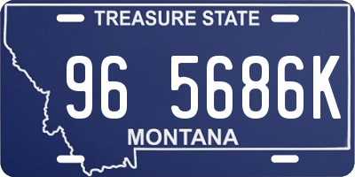 MT license plate 965686K