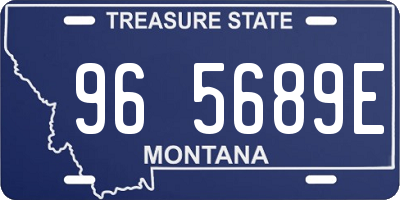 MT license plate 965689E